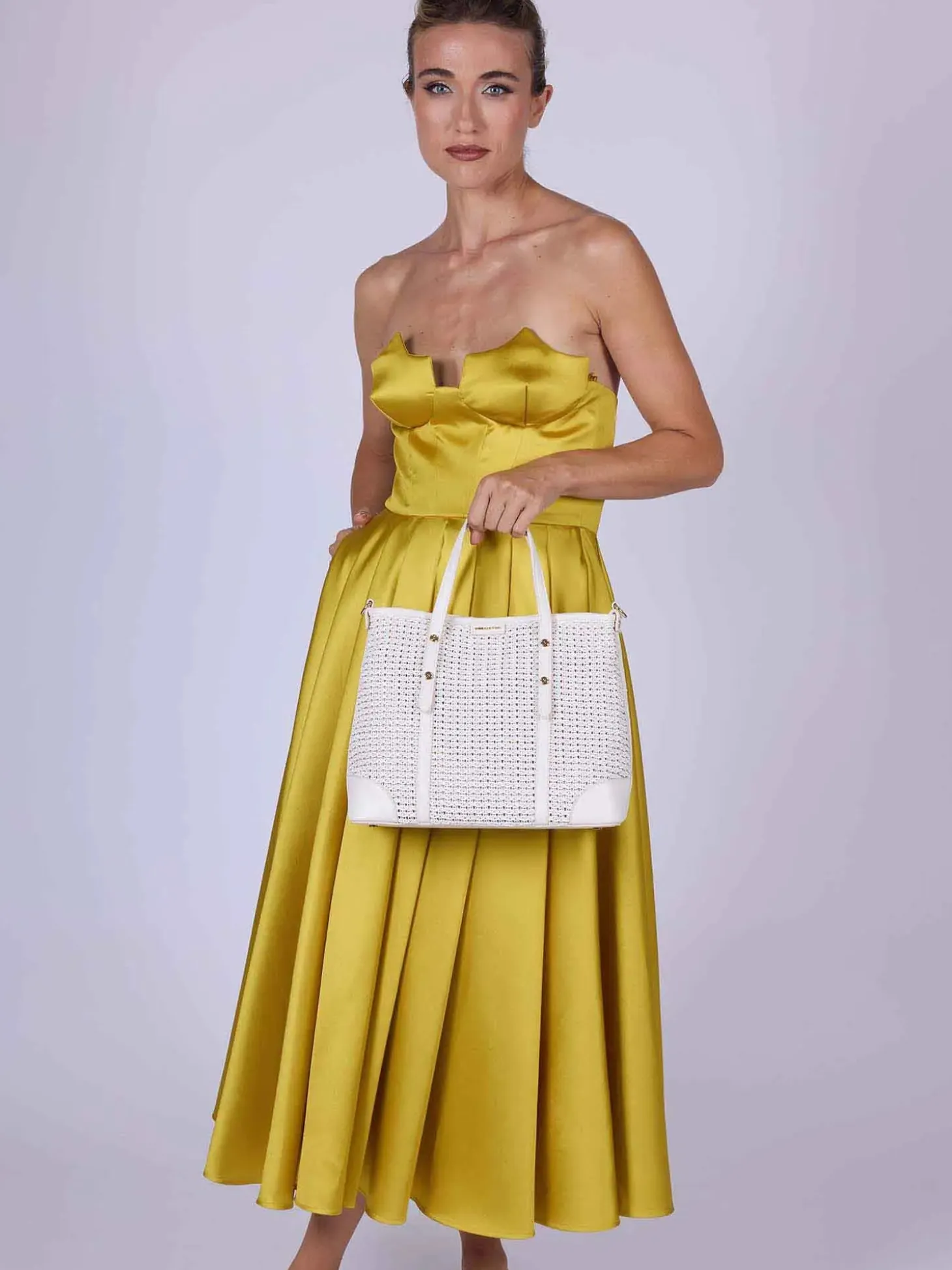 BORSA A SPALLA DONNA - GATTINONI ROMA BIANCO - BEN268761WVP