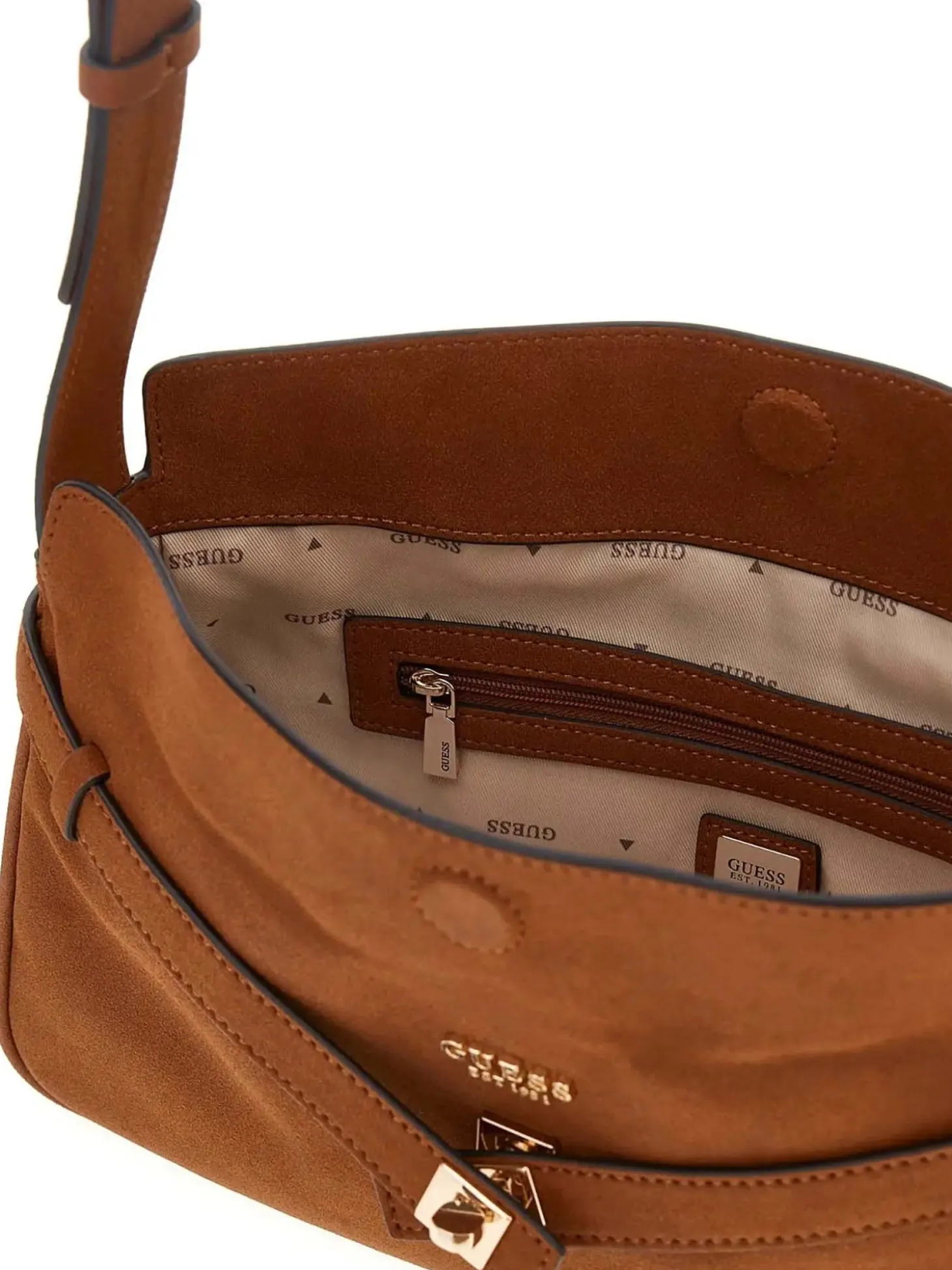 BORSA A SPALLA DONNA - GUESS COGNAC - HWSG97 54180