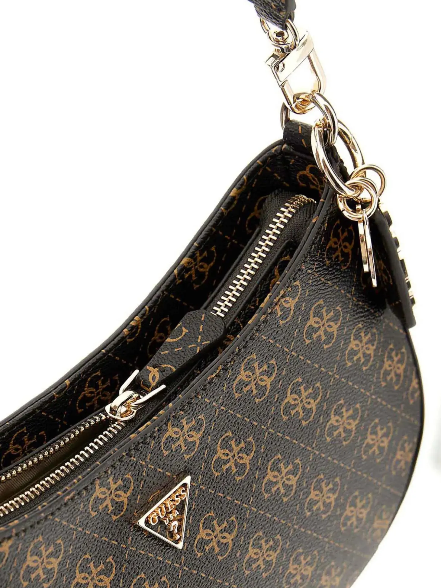 BORSA A SPALLA DONNA - GUESS MARRONE - HWQG96 72180