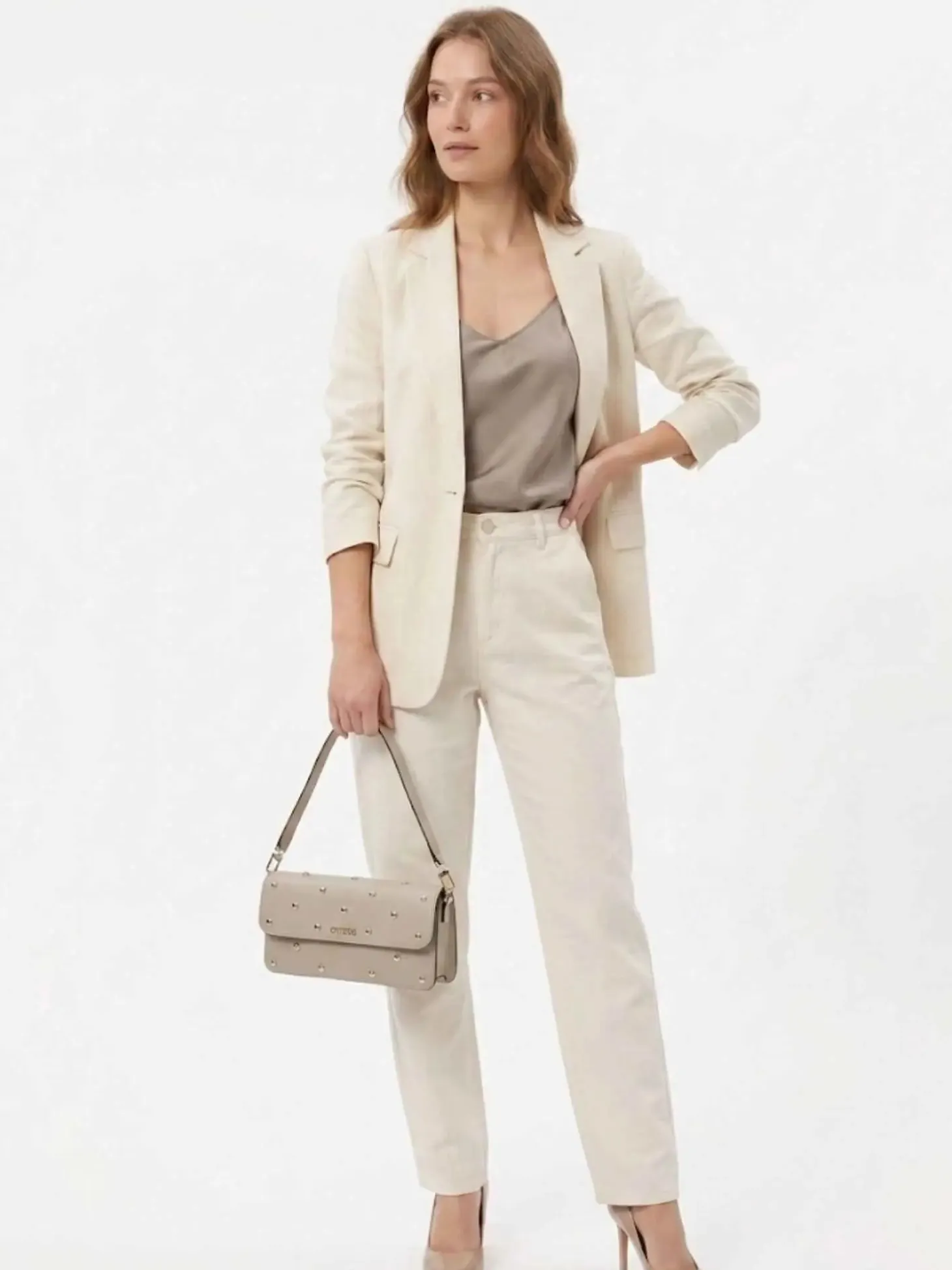 BORSA A SPALLA DONNA - GUESS TAUPE - HWVG81 18190