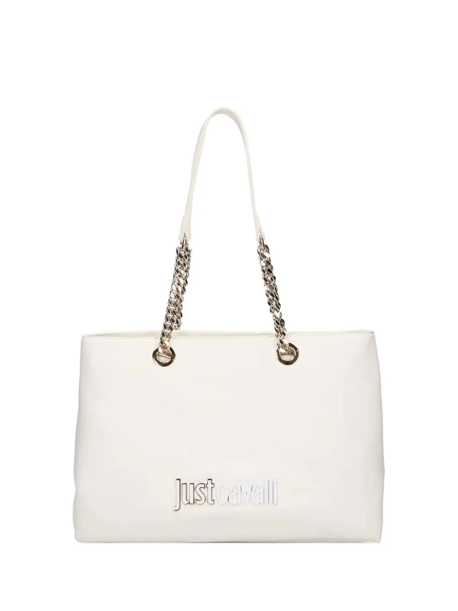 BORSA A SPALLA DONNA - JUST CAVALLI BIANCO - 80RA4BB9 ZS766