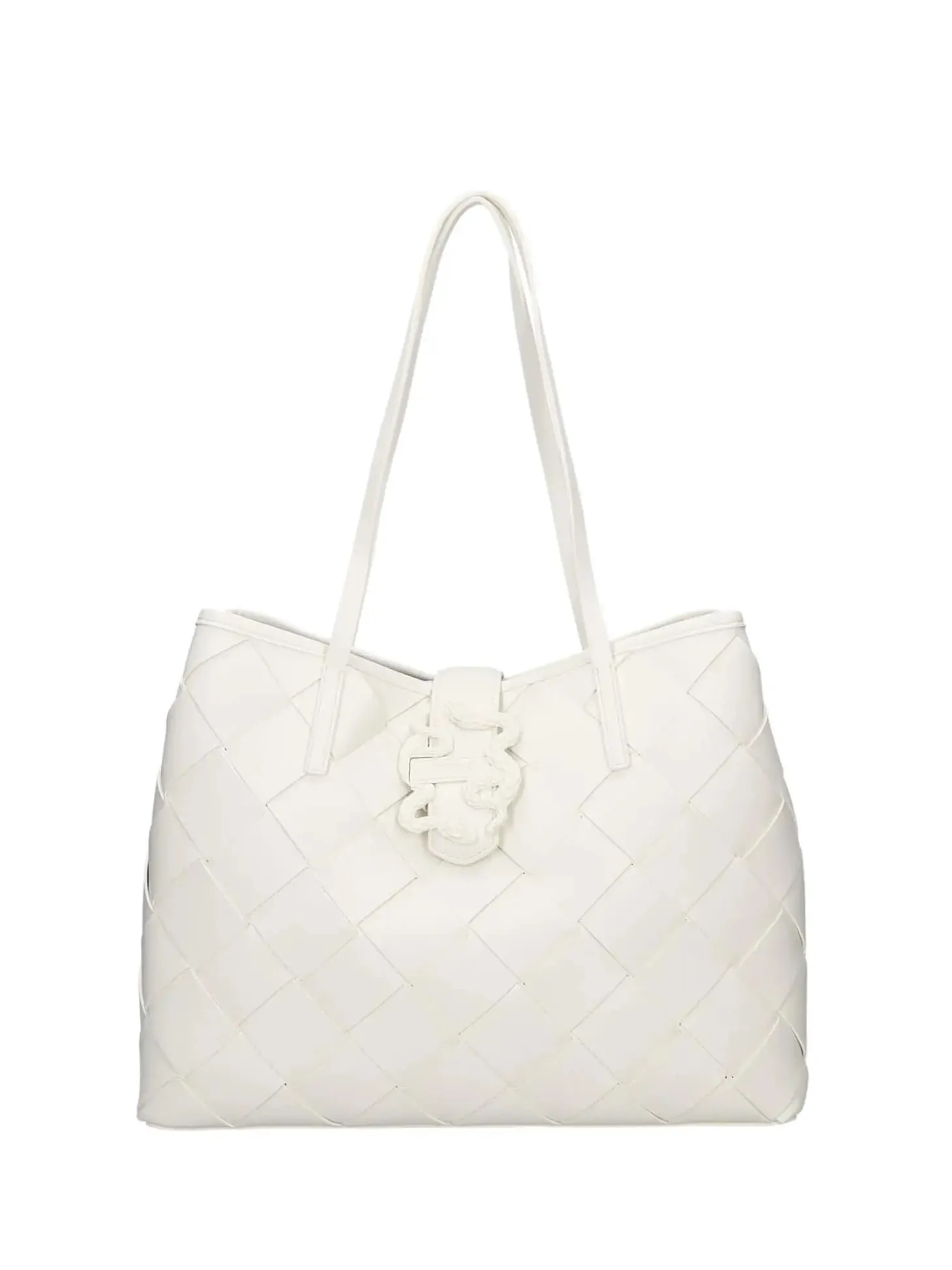 BORSA A SPALLA DONNA - JUST CAVALLI BIANCO - 80RA4BM2 ZSD88