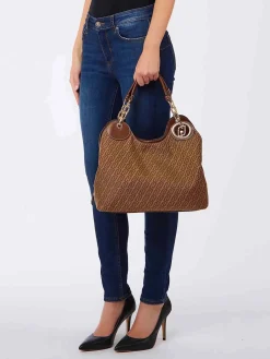BORSA A SPALLA DONNA - LIU-JO NATURALE - AF6024T378A