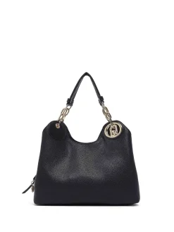 BORSA A SPALLA DONNA - LIU-JO NERO-ORO - AF6024ES039