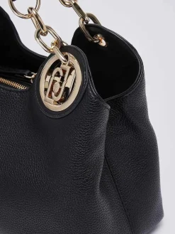 BORSA A SPALLA DONNA - LIU-JO NERO-ORO - AF6114ES039