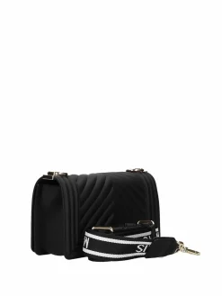 BORSA A SPALLA DONNA - MARC ELLIS NERO-ORO - FLAT S 26