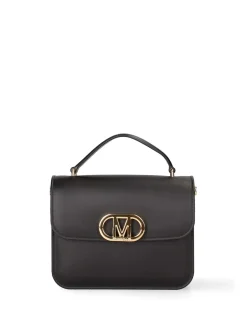 BORSA A SPALLA DONNA - MARC ELLIS NERO-ORO - FLAT EAR 26