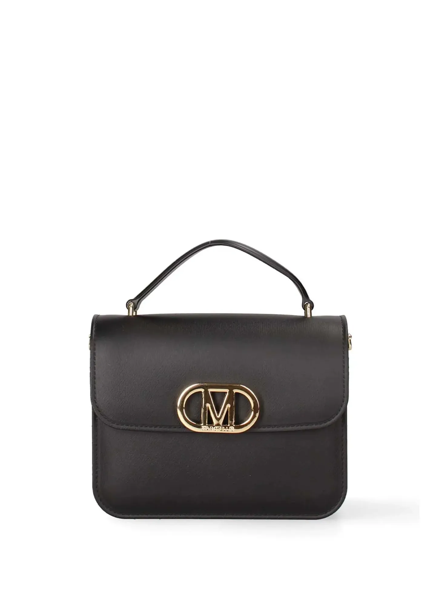 BORSA A SPALLA DONNA - MARC ELLIS NERO-ORO - FLAT EAR 26
