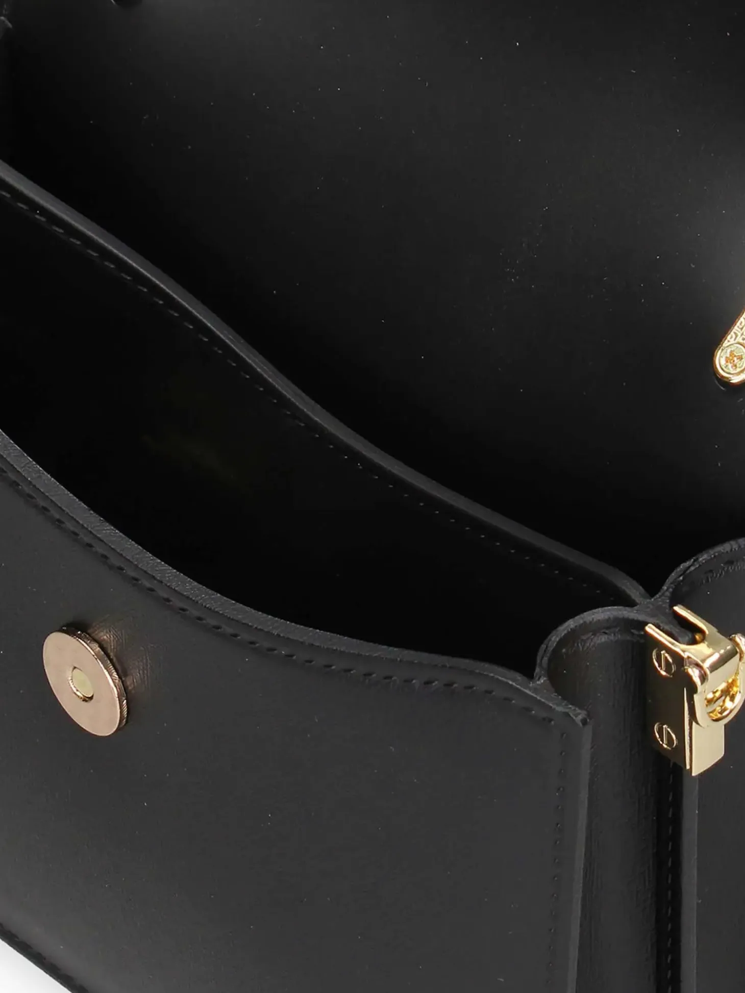 BORSA A SPALLA DONNA - MARC ELLIS NERO-ORO - FLAT EAR 26