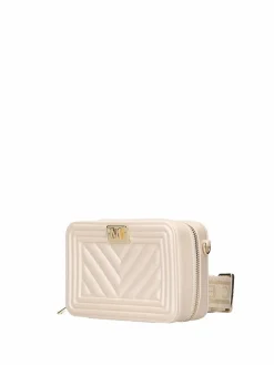 BORSA A SPALLA DONNA - MARC ELLIS BEIGE-ORO - FLAT BLUSH