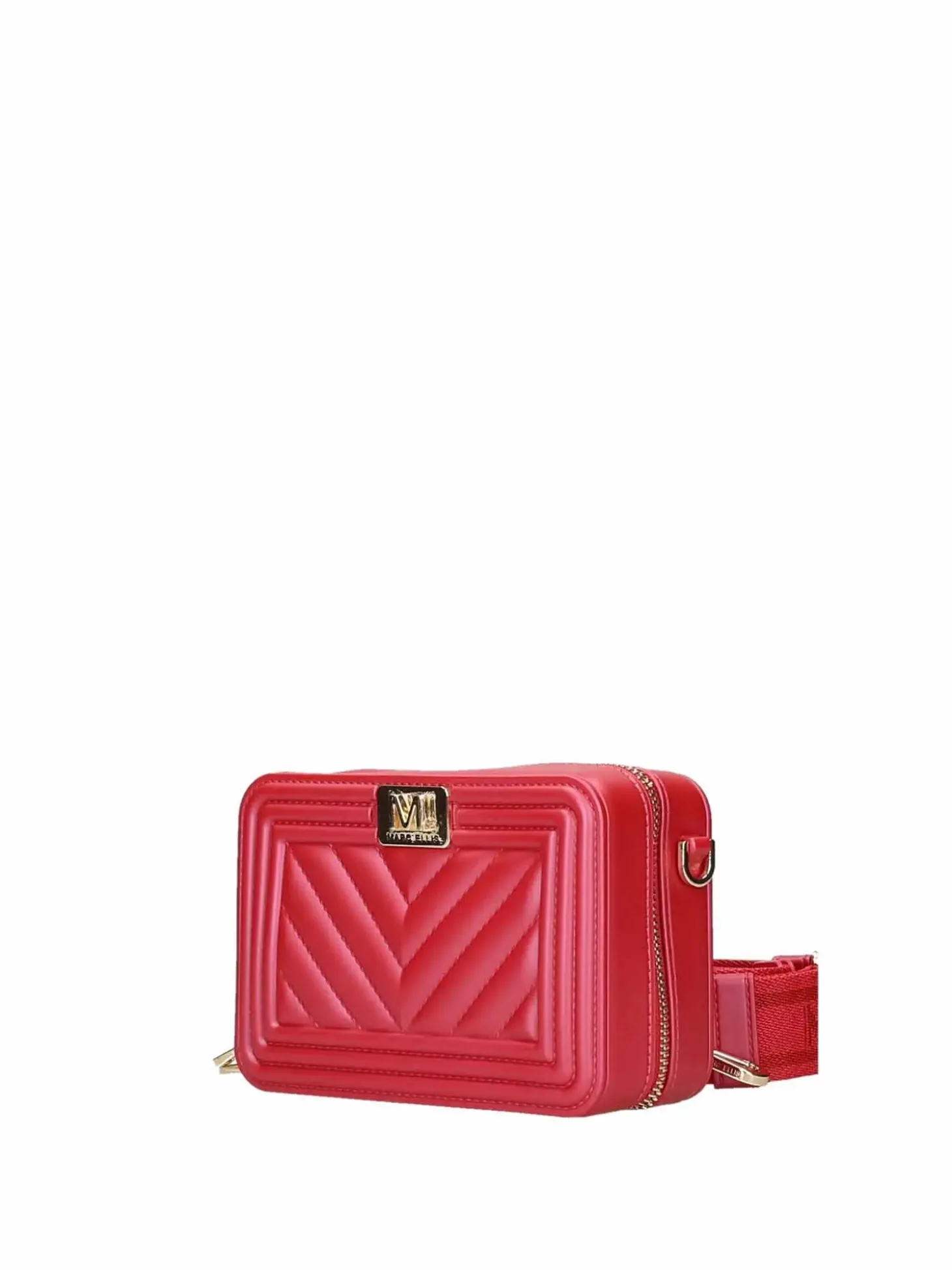BORSA A SPALLA DONNA - MARC ELLIS ROSSO-ORO - FLAT BLUSH