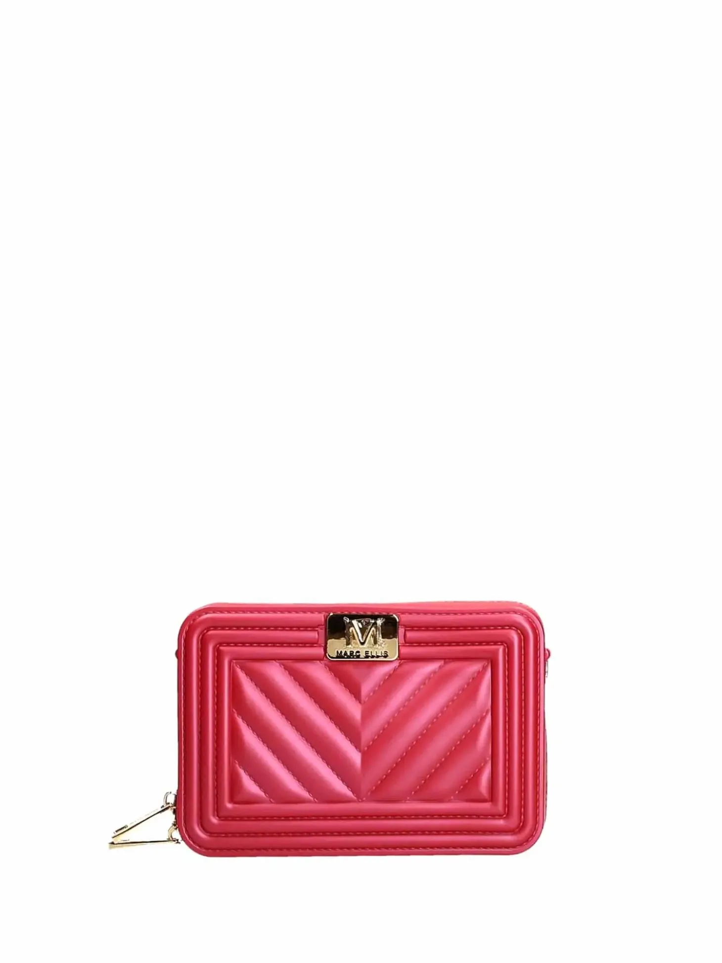BORSA A SPALLA DONNA - MARC ELLIS ROSSO-ORO - FLAT BLUSH