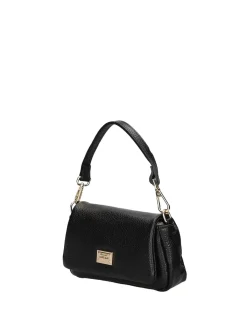 BORSA A SPALLA DONNA - MARC ELLIS NERO-ORO - VIRGINIA S PLATE