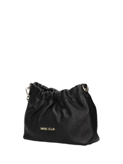 BORSA A SPALLA DONNA - MARC ELLIS NERO-ORO - HELENA DO LT