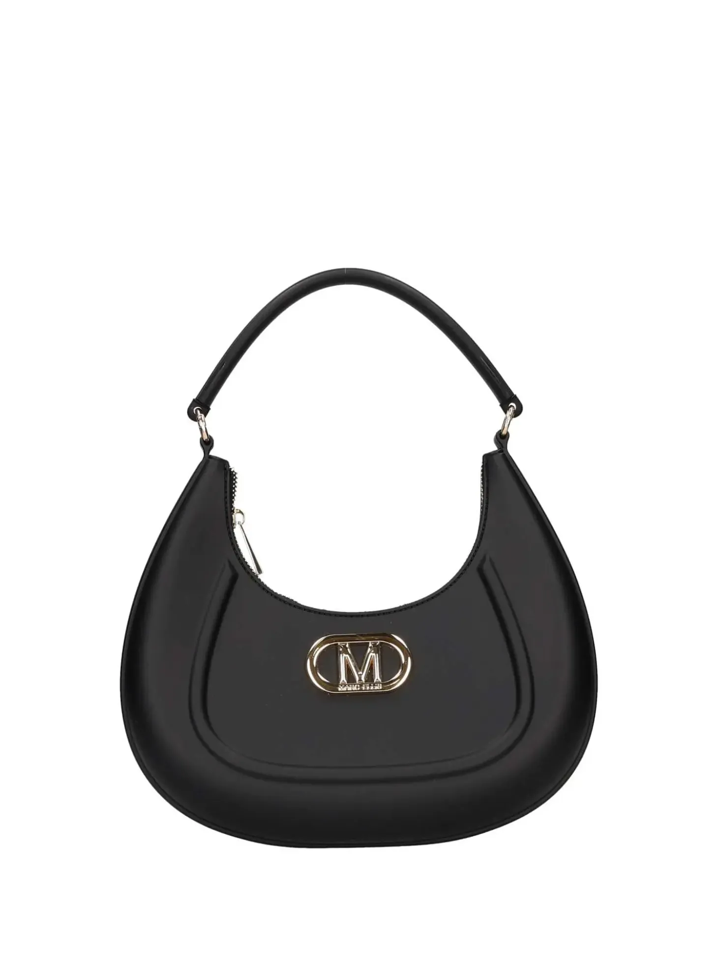 BORSA A SPALLA DONNA - MARC ELLIS NERO-ORO - FLAT HERO M