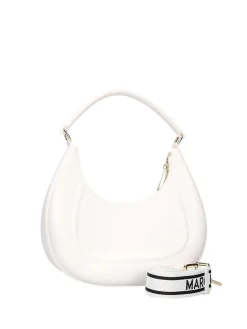 BORSA A SPALLA DONNA - MARC ELLIS BIANCO-ORO - FLAT HERO M