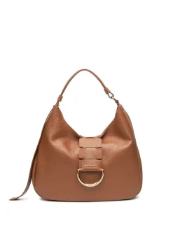 BORSA A SPALLA DONNA - NERO GIARDINI CUOIO - E644161D