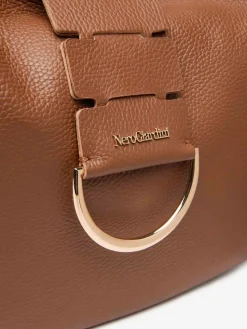 BORSA A SPALLA DONNA - NERO GIARDINI CUOIO - E644161D