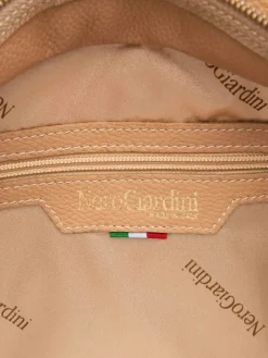 BORSA A SPALLA DONNA - NERO GIARDINI BEIGE - E644220D