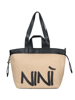 BORSA A SPALLA DONNA - NINI NERO - 26308