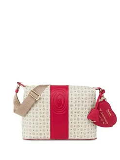 BORSA A SPALLA DONNA - POLLINI AVORIO-ROSSO - TE8400PP02Q1Z