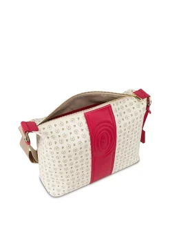 BORSA A SPALLA DONNA - POLLINI AVORIO-ROSSO - TE8400PP02Q1Z