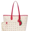 BORSA A SPALLA DONNA - POLLINI AVORIO-ROSSO - TE8427PP06Q1Y