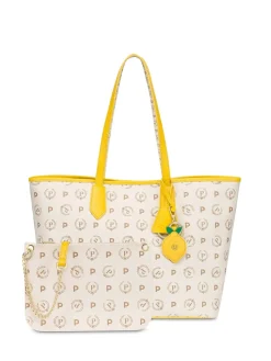 BORSA A SPALLA DONNA - POLLINI AVORIO-GIALLO - TE8427PP06Q1Y