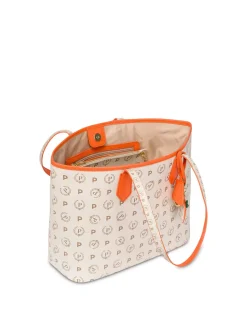 BORSA A SPALLA DONNA - POLLINI AVORIO-ARANCIO - TE8427PP06Q1Y