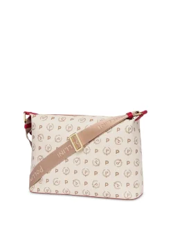 BORSA A SPALLA DONNA - POLLINI AVORIO-ROSSO - TE8400PP02Q1Y