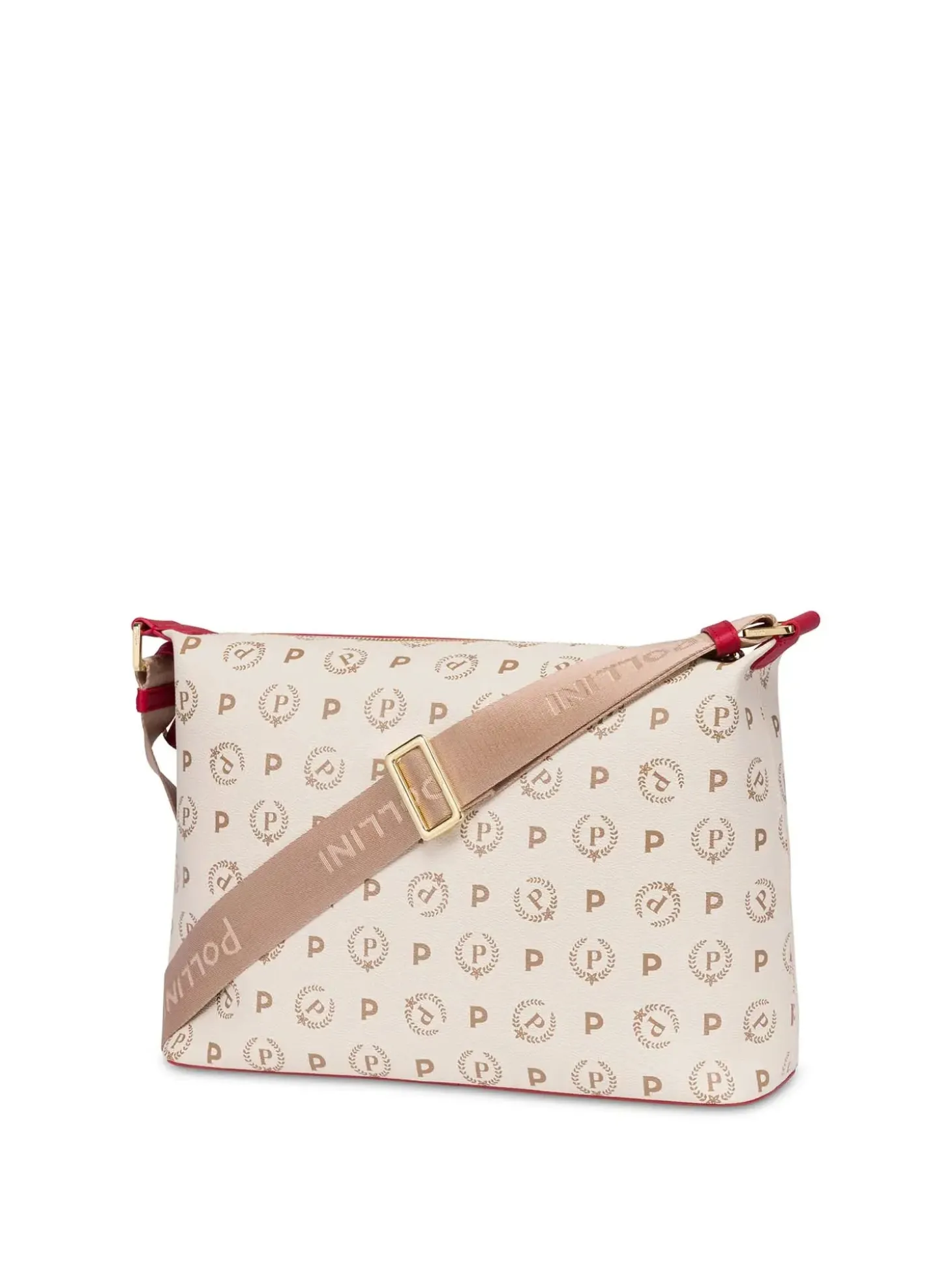 BORSA A SPALLA DONNA - POLLINI AVORIO-ROSSO - TE8400PP02Q1Y