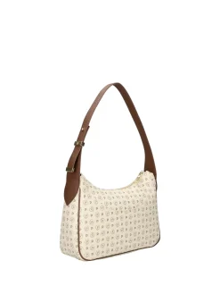 BORSA A SPALLA DONNA - POLLINI AVORIO-MARRONE - TE8552PP0OQ11