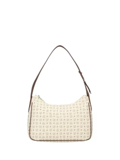 BORSA A SPALLA DONNA - POLLINI AVORIO-MARRONE - TE8552PP0OQ11