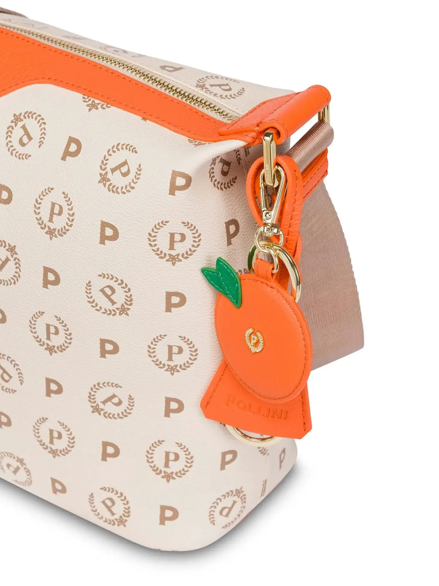BORSA A SPALLA DONNA - POLLINI AVORIO-ARANCIO - TE8400PP02Q1Y