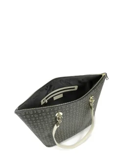 BORSA A SPALLA DONNA - POLLINI NERO-AVORIO - TE8410PP02Q11
