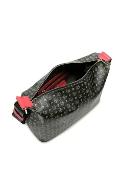 BORSA A SPALLA DONNA - POLLINI NERO-ROSSO - TE8400PP02Q11