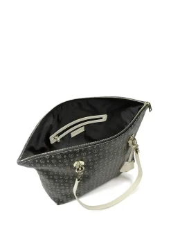 BORSA A SPALLA DONNA - POLLINI NERO-AVORIO - TE8408PP02Q11