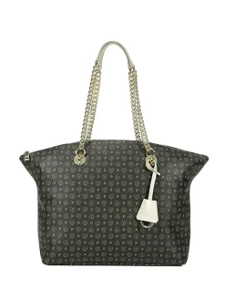 BORSA A SPALLA DONNA - POLLINI NERO-AVORIO - TE8408PP02Q11