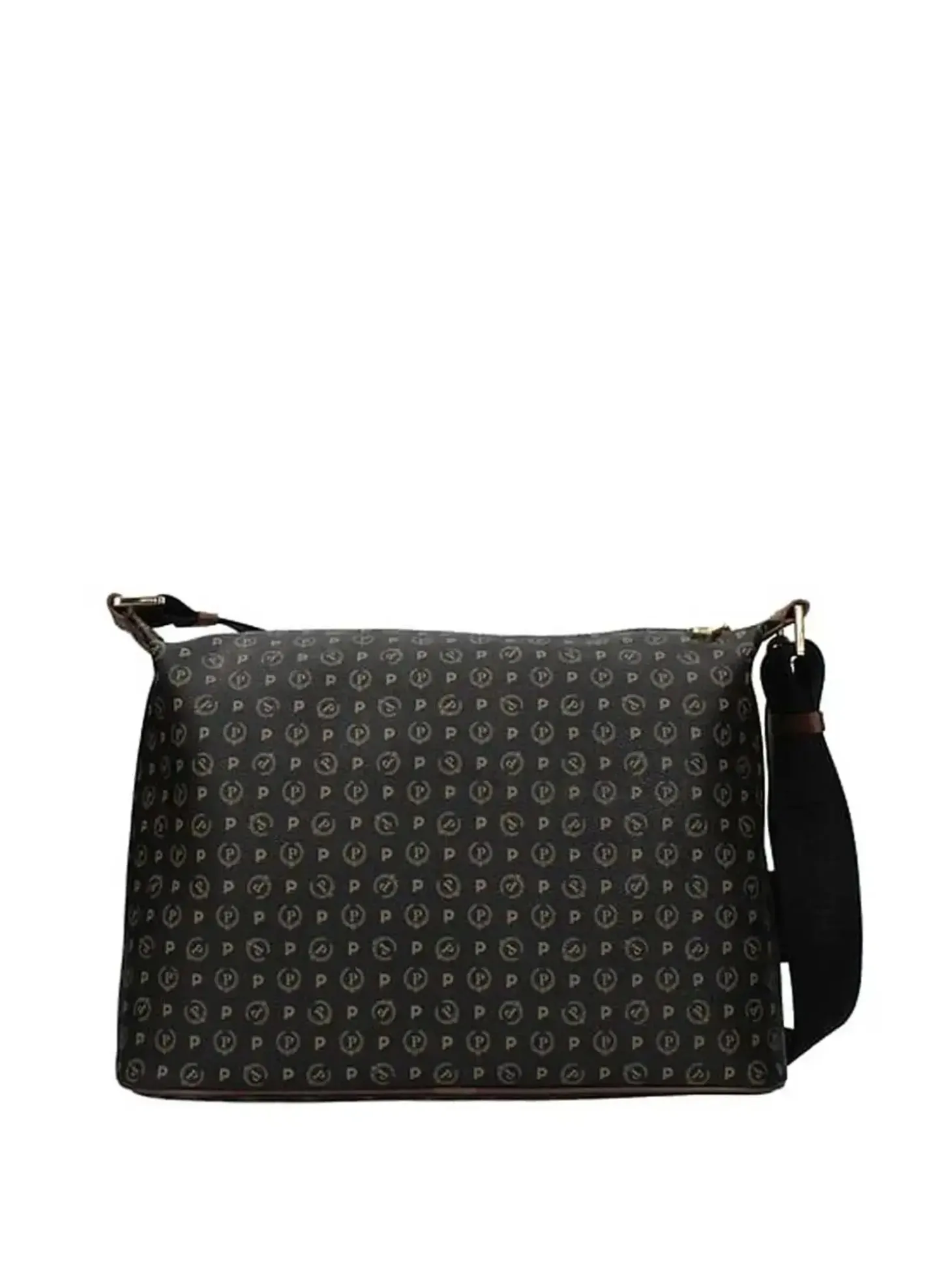 BORSA A SPALLA DONNA - POLLINI NERO-MARRONE - TE8400PP02Q11