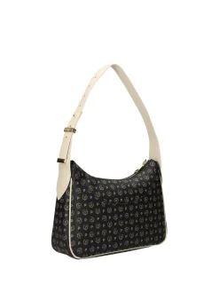 BORSA A SPALLA DONNA - POLLINI NERO-AVORIO - TE8552PP0OQ11