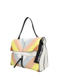 BORSA A SPALLA DONNA - REBELLE BIANCO-CELESTE - REB0185 P0022