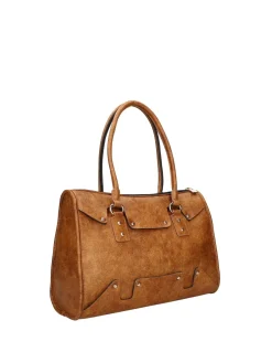 BORSA A SPALLA DONNA - SAVE MY BAG CUOIO - S62-SELENA-L-EMU