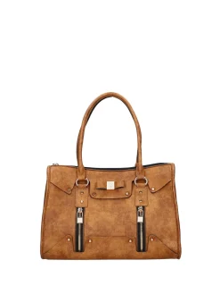 BORSA A SPALLA DONNA - SAVE MY BAG CUOIO - S62-SELENA-L-EMU