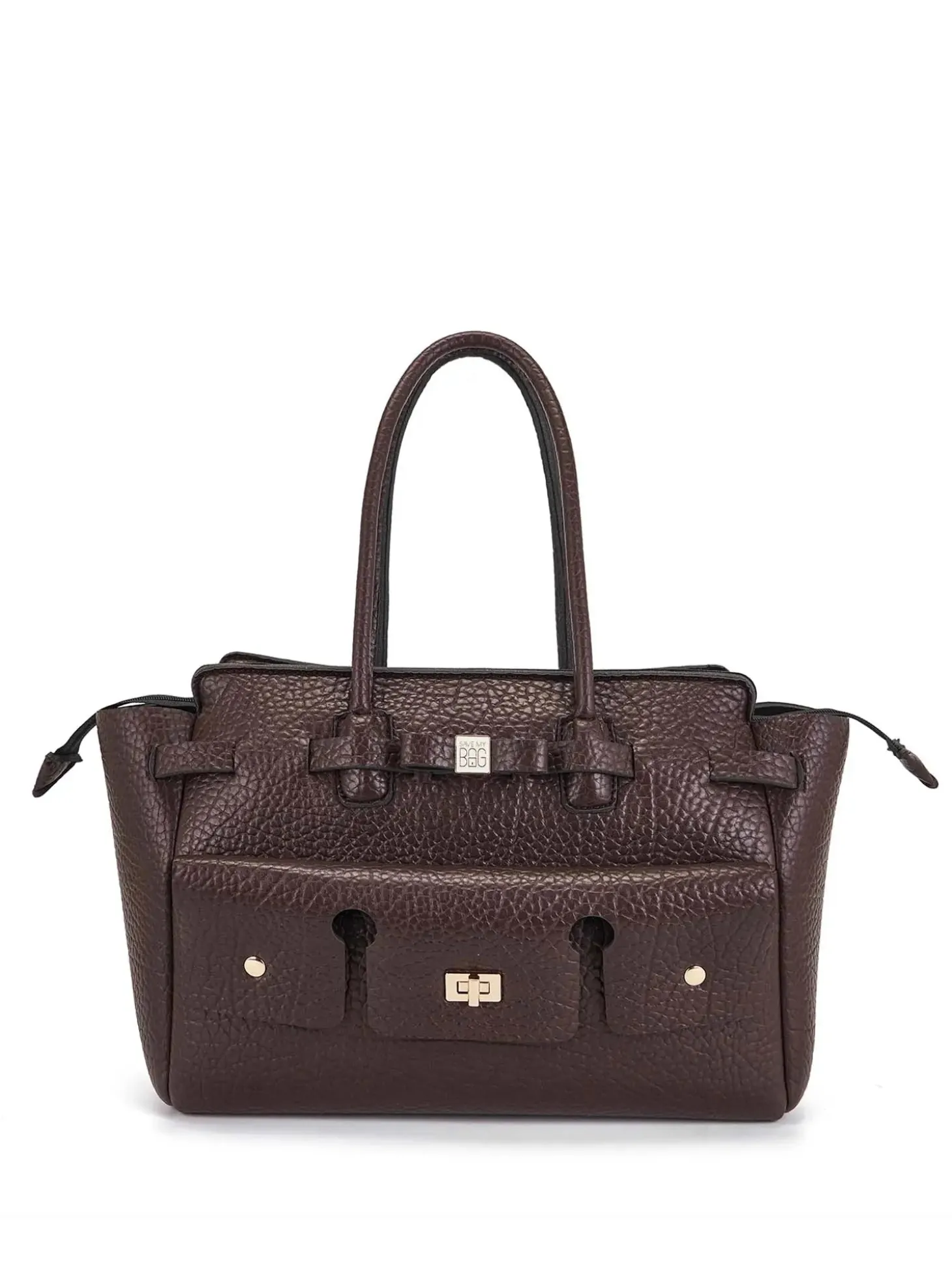 BORSA A SPALLA DONNA - SAVE MY BAG MARRONE - S62-CLARA-L-PUB