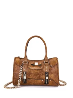 BORSA A SPALLA DONNA - SAVE MY BAG CUOIO - S62-SELENA-M-EMU