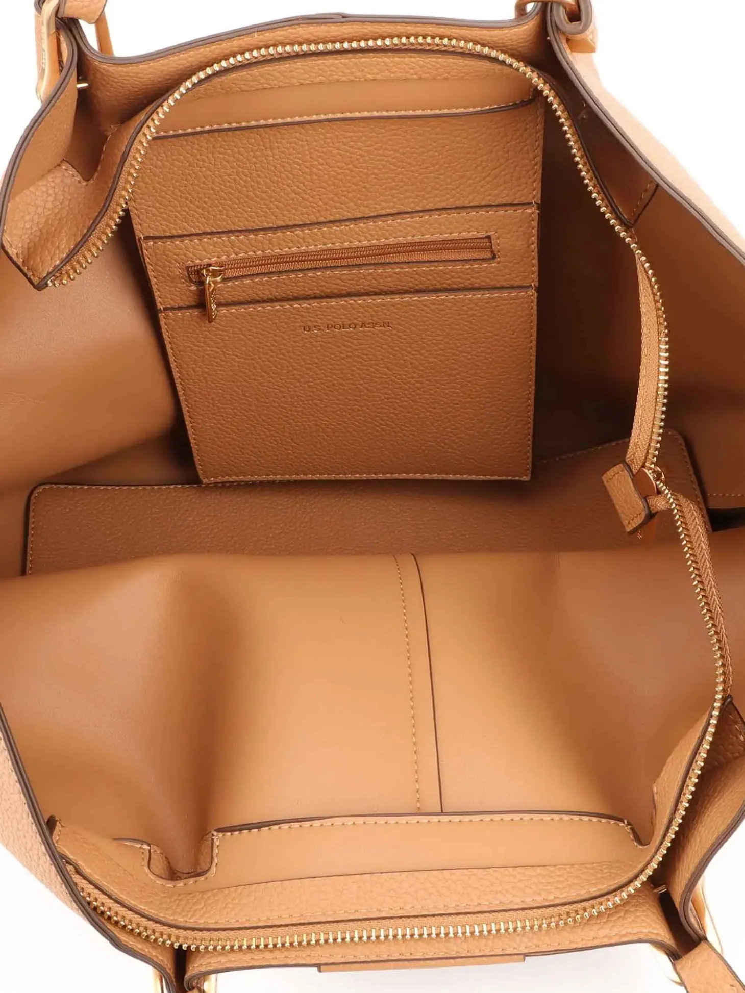 BORSA A SPALLA DONNA - US POLO ASSN. CAMEL - BEU3R9063WVP