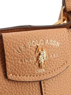BORSA A SPALLA DONNA - US POLO ASSN. CAMEL - BEU3R9063WVP