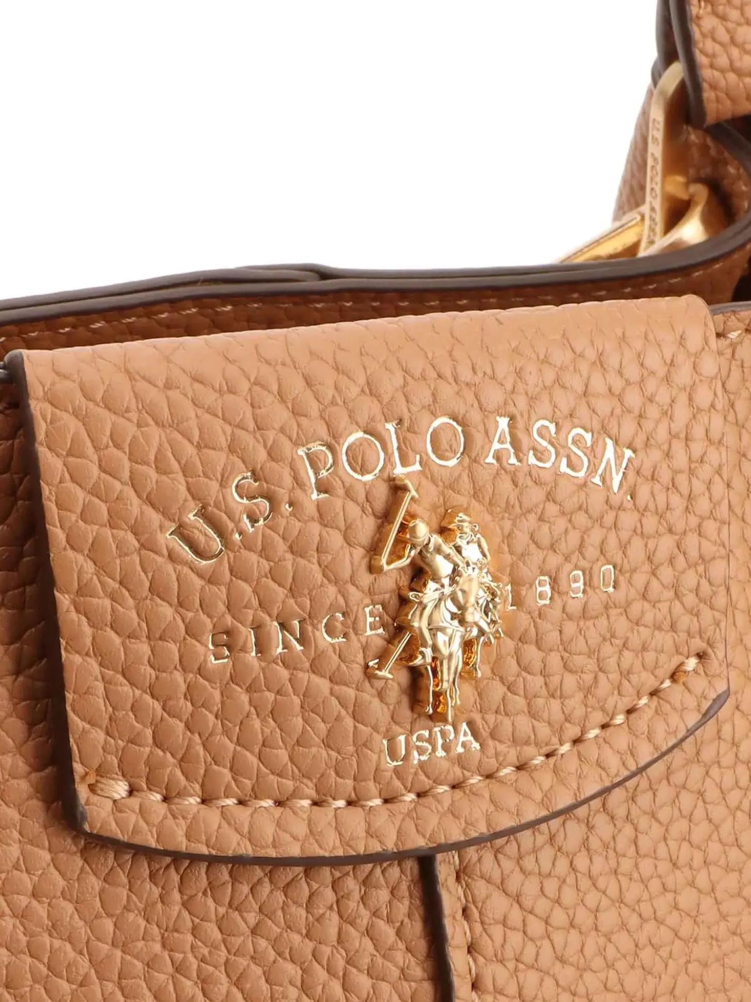 BORSA A SPALLA DONNA - US POLO ASSN. CAMEL - BEU3R9063WVP