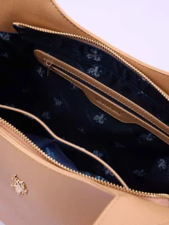 BORSA A SPALLA DONNA - US POLO ASSN. CAMEL - BEUJE9094WVP