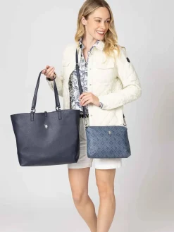 BORSA A SPALLA DONNA - US POLO ASSN. NAVY - BEUM08706WVP